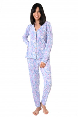 Pijamale Dama, Pijama dama bumbac,cu maneca lunga - Pijama dama bumbac,cu maneca lunga